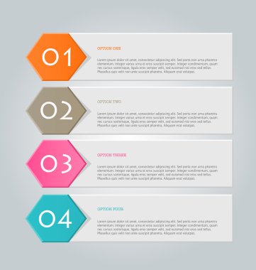 Infographic template with step options for business, startup concept, web design, data visualization, banner, brochure or flyer layouts, presentation, education