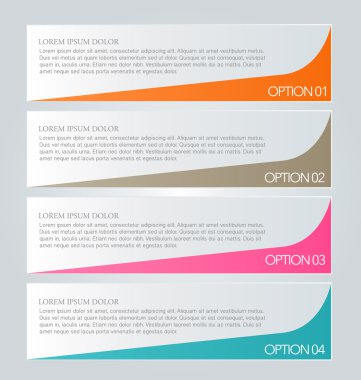 Infographic template with step options for business, startup concept, web design, data visualization, banner, brochure or flyer layouts, presentation, education clipart