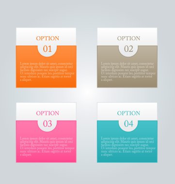 Infographic template with step options for business, startup concept, web design, data visualization, banner, brochure or flyer layouts, presentation, education