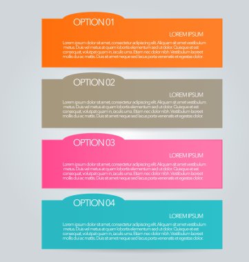 Infographic template with step options for business, startup concept, web design, data visualization, banner, brochure or flyer layouts, presentation, education