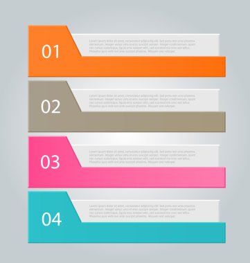 Infographic template with step options for business, startup concept, web design, data visualization, banner, brochure or flyer layouts, presentation, education