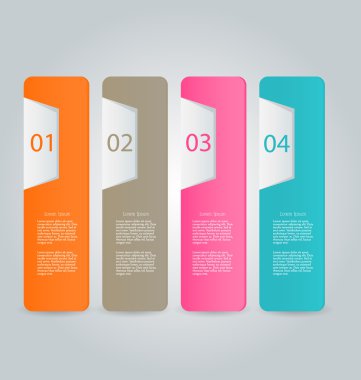 Infographic template with step options for business, startup concept, web design, data visualization, banner, brochure or flyer layouts, presentation, education