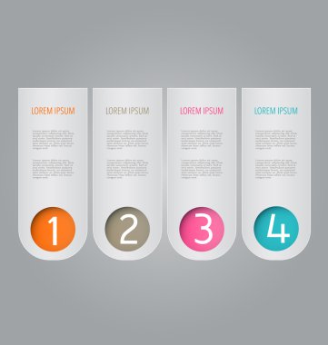 Infographic template with step options for business, startup concept, web design, data visualization, banner, brochure or flyer layouts, presentation, education