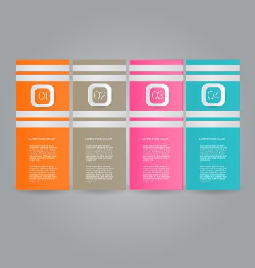 Infographic template with step options for business, startup concept, web design, data visualization, banner, brochure or flyer layouts, presentation, education