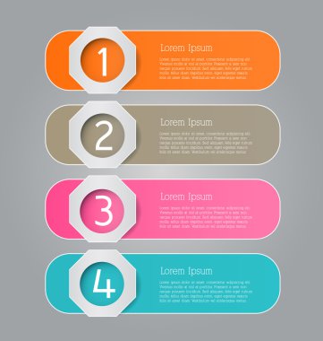 Infographic template with step options for business, startup concept, web design, data visualization, banner, brochure or flyer layouts, presentation, education