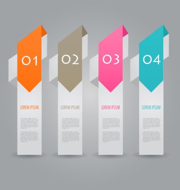 Infographic template with step options for business, startup concept, web design, data visualization, banner, brochure or flyer layouts, presentation, education