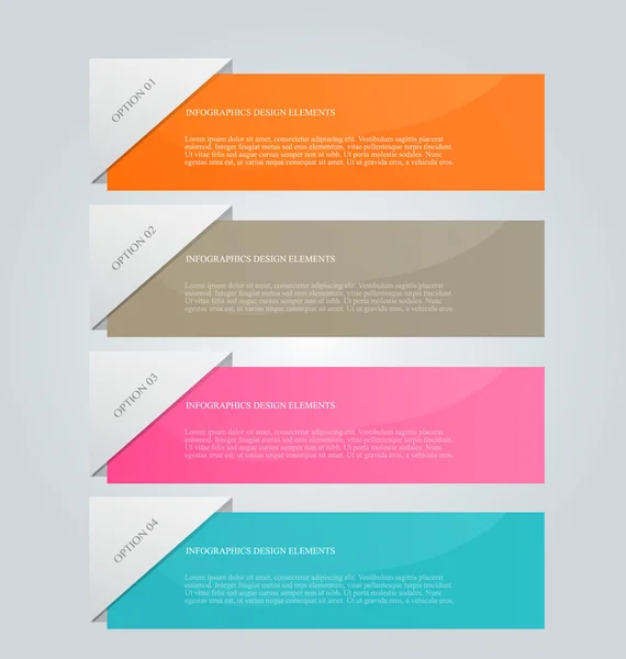 Infographic template with step options for business, startup concept, web design, data visualization, banner, brochure or flyer layouts, presentation, education — 图库矢量图片