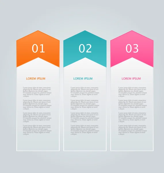 Infographic template with step options for business, startup concept, web design, data visualization, banner, brochure or flyer layouts, presentation, education — Wektor stockowy