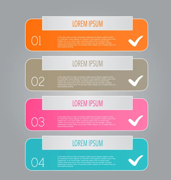 Infographic template with step options for business, startup concept, web design, data visualization, banner, brochure or flyer layouts, presentation, education — Stock Vector