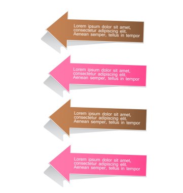 Business infographics template for presentation, education, web design, banners, brochures, flyers. Brown and pink colors.