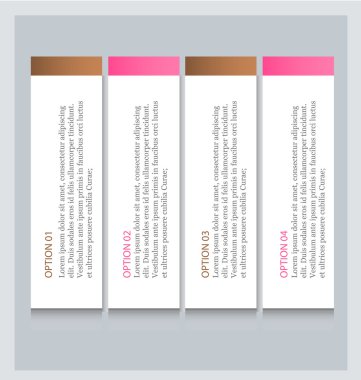 Business infographics template for presentation, education, web design, banners, brochures, flyers. Brown and pink colors.