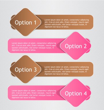 Business infographics template for presentation, education, web design, banners, brochures, flyers. Brown and pink colors.