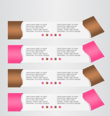 Business infographics template for presentation, education, web design, banners, brochures, flyers. Brown and pink colors.