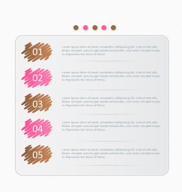 Business infographics template for presentation, education, web design, banners, brochures, flyers. Brown and pink colors.