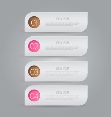 Business infographics template for presentation, education, web design, banners, brochures, flyers. Brown and pink colors.