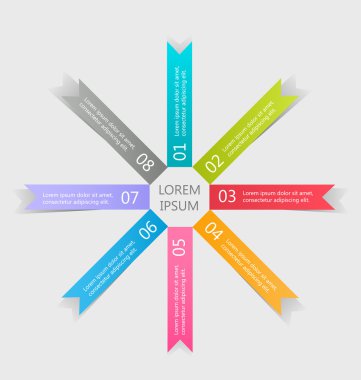 İş infographics şablonu için sunum, eğitim, web tasarım, afişler, broşürler, el ilanları.