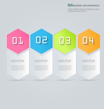 Sunum, eğitim, web tasarımı, afişler, broşürler, el ilanları için iş bilgi grafikleri sekmesi şablonu.