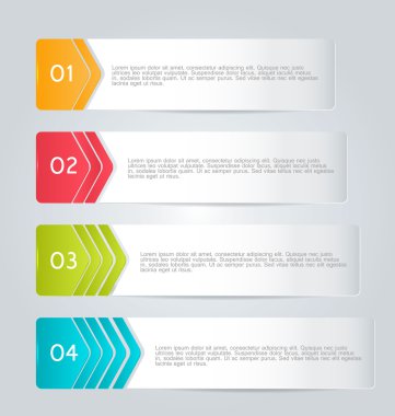 Business infographics tabs template for presentation, education, web design, banners, brochures, flyers. clipart