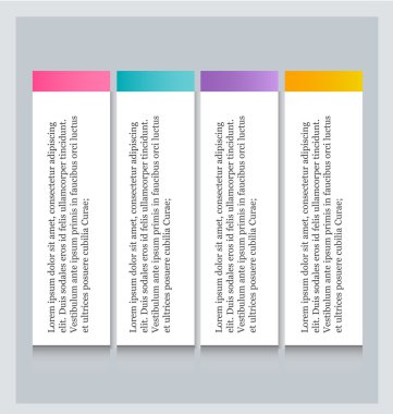 Sunum, eğitim, web tasarımı, afişler, broşürler, el ilanları için iş bilgi grafikleri sekmesi şablonu.