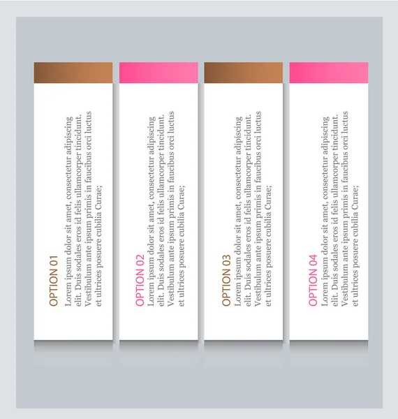 Business infographics template for presentation, education, web design, banners, brochures, flyers. Brown and pink colors. — Stok Vektör