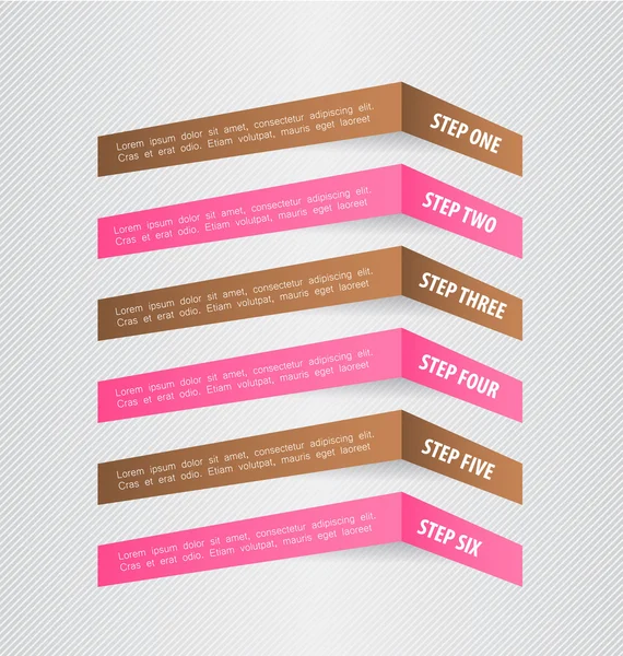 Business infographics template for presentation, education, web design, banners, brochures, flyers. Brown and pink colors.
