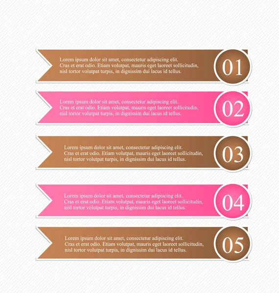 Business infographics template for presentation, education, web design, banners, brochures, flyers. Brown and pink colors.