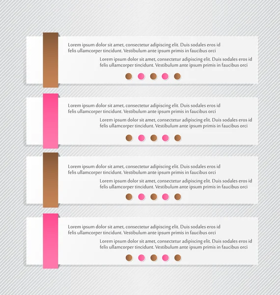 Business infographics template for presentation, education, web design, banners, brochures, flyers. Brown and pink colors. — Stock vektor