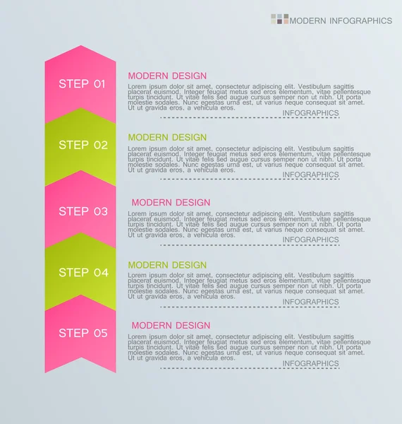 Επιχειρηματικό πρότυπο infographics για παρουσίαση, εκπαίδευση, σχεδιασμός ιστοσελίδων, banners, φυλλάδια, φέιγ βολάν. — Διανυσματικό Αρχείο