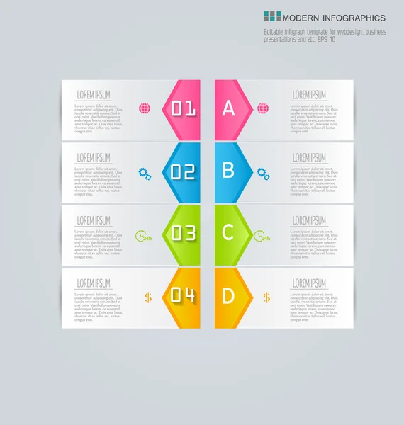 Infographics template for business, education, web design, banners, brochures, flyers. — Stock Vector