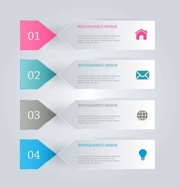Infographics template for business, education, web design, banners, brochures, flyers. — Stok Vektör