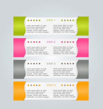 Sunum, eğitim, web tasarımı, afişler, broşürler, el ilanları için iş bilgi grafikleri sekmesi şablonu