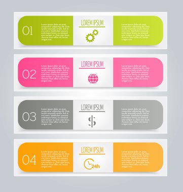 Sunum, eğitim, web tasarımı, afişler, broşürler, el ilanları için iş bilgi grafikleri sekmesi şablonu