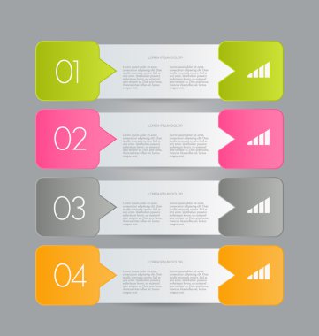 Sunum, eğitim, web tasarımı, afişler, broşürler, el ilanları için iş bilgi grafikleri sekmesi şablonu