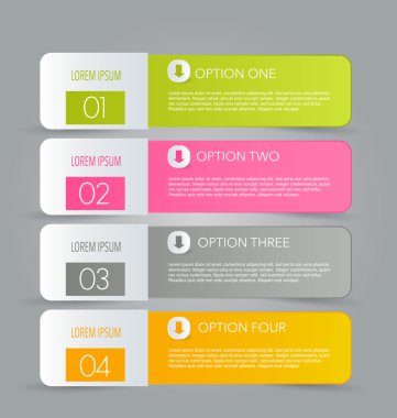 Sunum, eğitim, web tasarımı, afişler, broşürler, el ilanları için iş bilgi grafikleri sekmesi şablonu