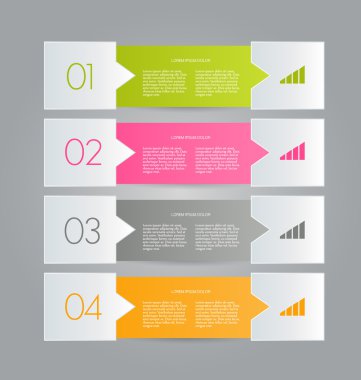 Sunum, eğitim, web tasarımı, afişler, broşürler, el ilanları için iş bilgi grafikleri sekmesi şablonu