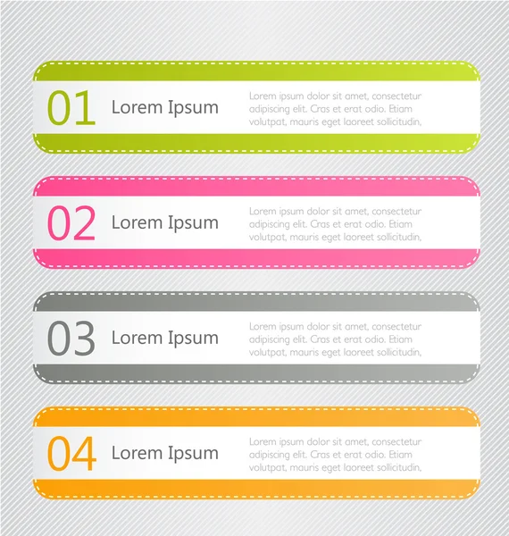 Business infographics tabs template for presentation, education, web design, banners, brochures, flyers — Stock Vector