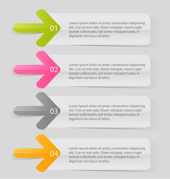 Business infographics tabs sjabloon voor presentatie, onderwijs, webdesign, banners, brochures, flyers — Stockvector