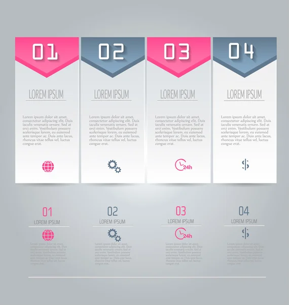 Business infographics, presentation template — ストックベクタ