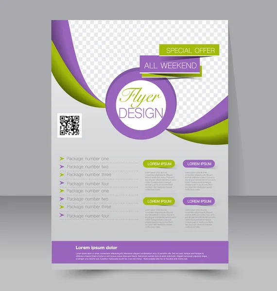 Flyer, business brochure template — Stockvector