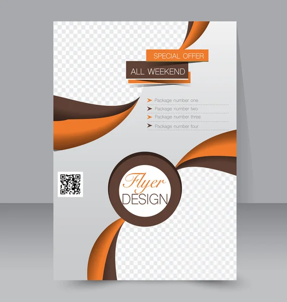 Flyer, business brochure template — ストックベクタ