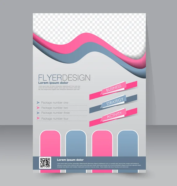 Flyer, business brochure template — Stok Vektör