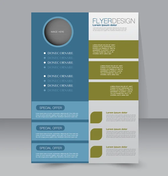 Flyer, business brochure template — Stock Vector
