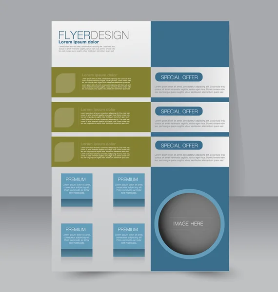 Flyer, business brochure template — Stockový vektor