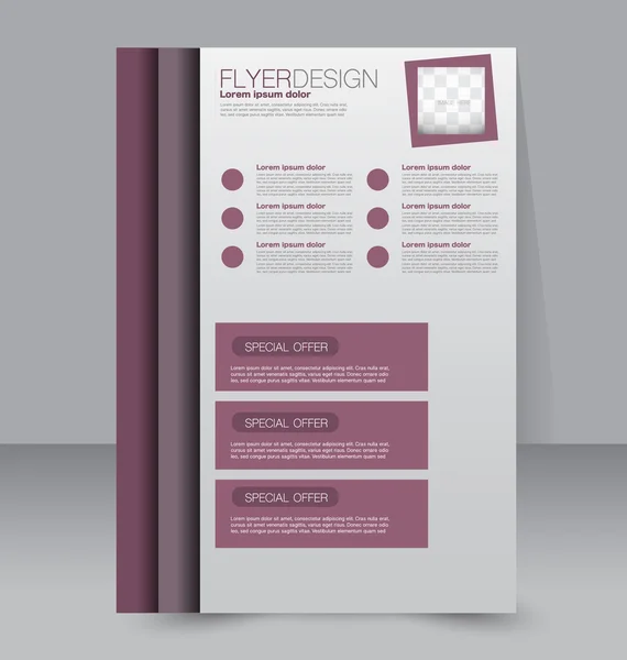 Flyer, business brochure template — 图库矢量图片