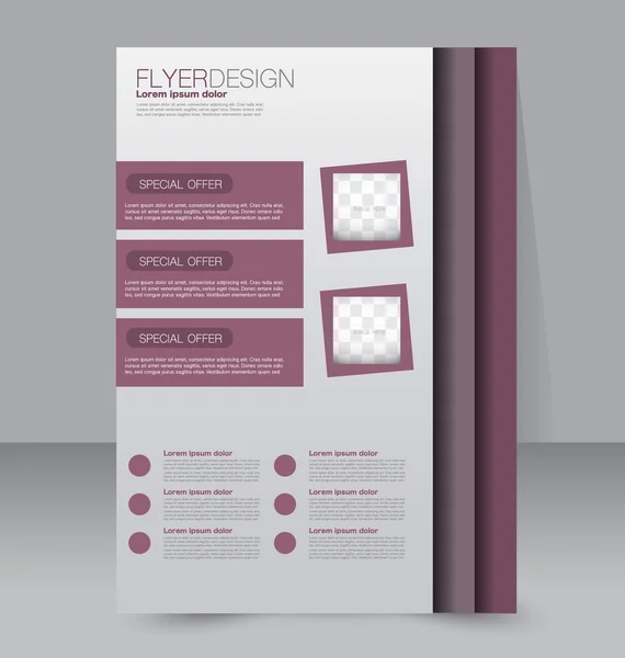 Flyer, business brochure template — Stock Vector