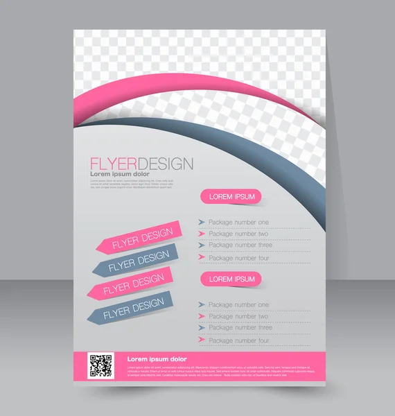 Flyer, business brochure template — Stock Vector