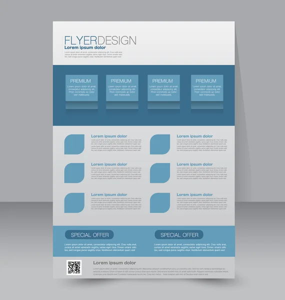 Flyer, business brochure template — Stockvector