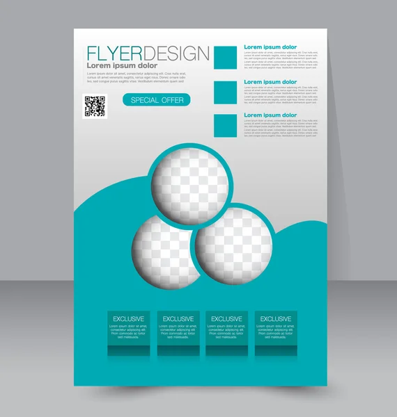 Flyer, business brochure template — Stockvector