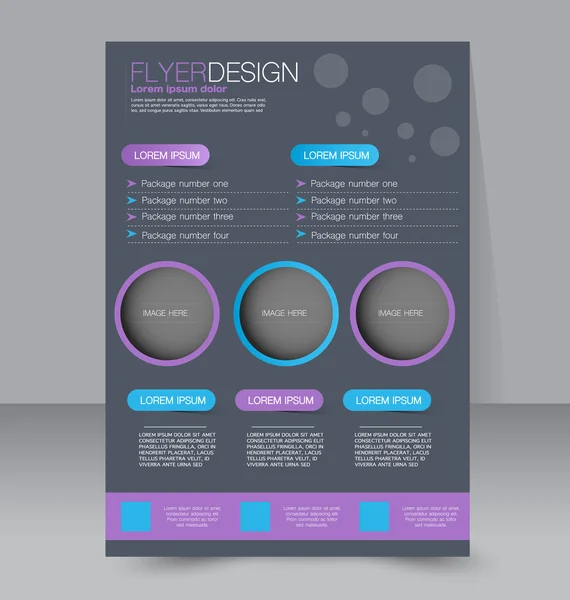 Flyer, business brochure template — Stockvector