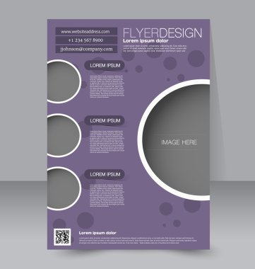Flyer şablonu. İş broşürü. Düzenlenebilir A4 afiş tasarım, eğitim, tanıtım, Web sitesi, Dergi kapağı için.